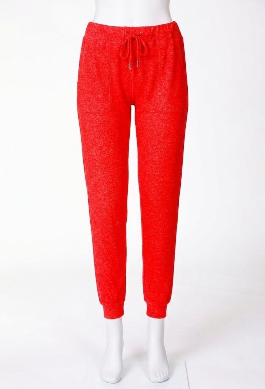 NEW FRENCH KYSS soft stretch drawstring jogger in red